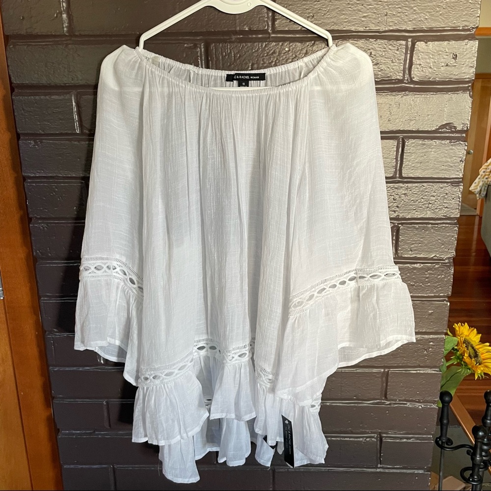 Zac & Rachel Bright White Boho Blouse